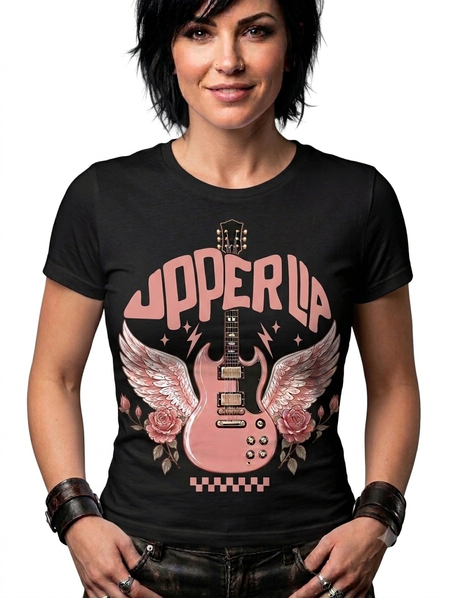 Upper Lip - Women's Guitar Wings Tee